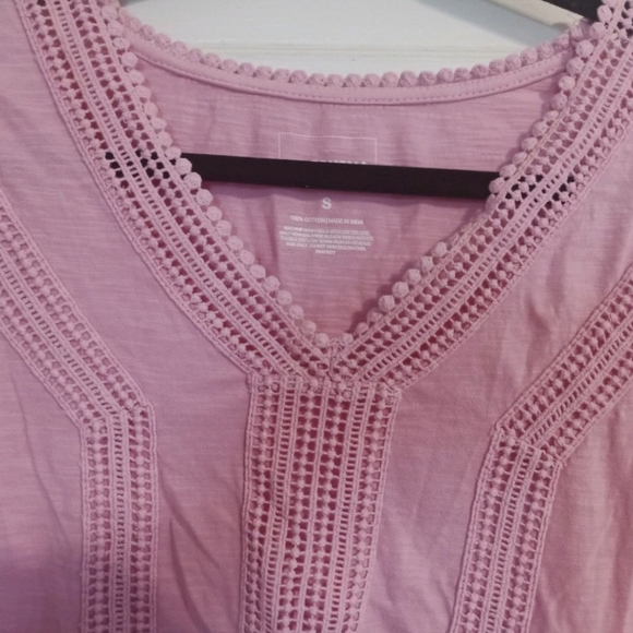 Beautiful elegant feminine pink top, size S, never worn. 100% cot… - Picture 8 of 9